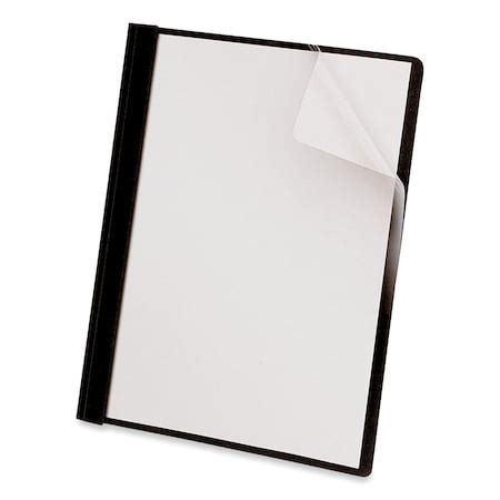 Universal Front Report Cover Tang Fastener, Blck, PK25 UNV57120 | Zoro