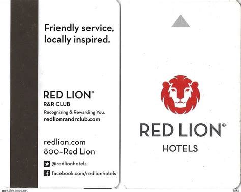 Hotelsleutels (kaarten) - 2670- Red Lion Hotels --- --Hotelkarte, hotel ...