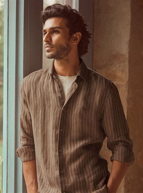 Andamen Tuscan Tan Linen Shirt