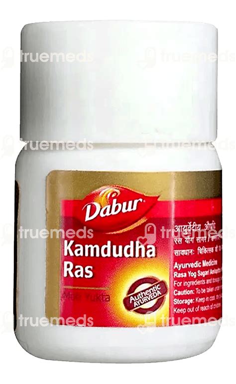 Dabur Kamdudha Ras Moti Yukta Tablet 20 - Uses, Side Effects, Dosage ...