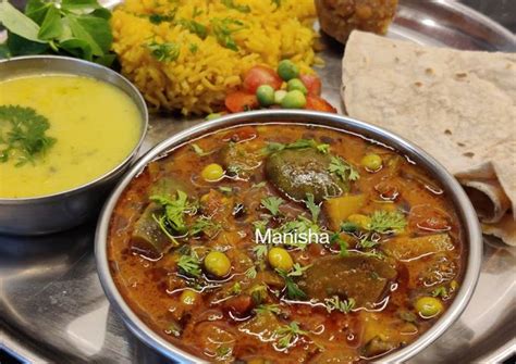 Sole Vange Bhaji(Green Tuvar Brinjal Curry) Recipe by Manisha Malvi ...