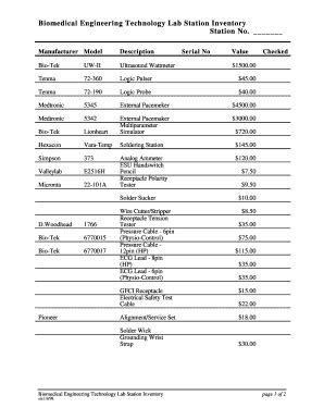Fillable Online courses psu Biomedical Engineering Technology Lab ...