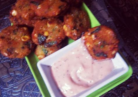 Crispy creamy corn cutlet with (chilli cheesey Mayo dip) Recipe by ...