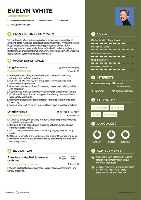 10+ Longshoreman Resume Samples & Templates for 2025