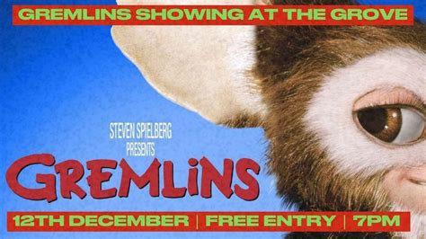 CHRISTMAS MOVIE NIGHT - GREMLINS | FREE ENTRY, The Grove Newcastle ...
