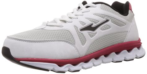 Buy Erke Men's Sportive Series White and Red Mesh Running Shoes - 9 UK ...