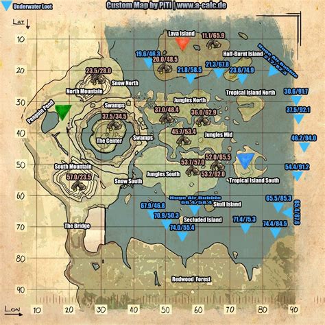 Detailed Ark The Center Map - skyweepic