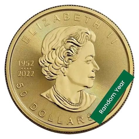 Royal Canadian Mint Buy 1 oz Gold Maple Leaf Coin BU - Random Year at ...