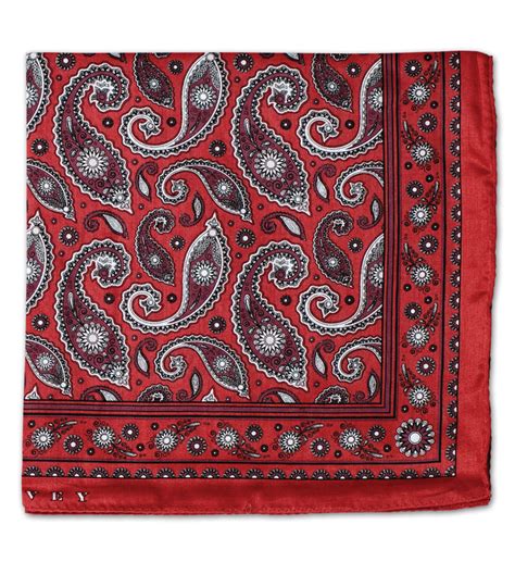 Mens Red Paisley Handkerchief at Justin Poole blog