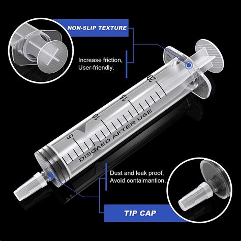 Buy 3 Pack 100ML Large Syringe and 2 Pack 20ML Plastic Syringes with ...