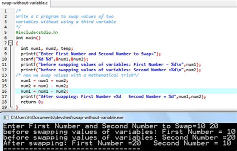Image result for Pointer Program to Swap 2 Numbers without Using 3rd Variable