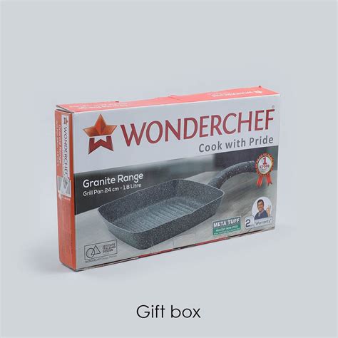 Wonderchef Granite Range 24cm Grill Pan | Durable Non-Stick ...