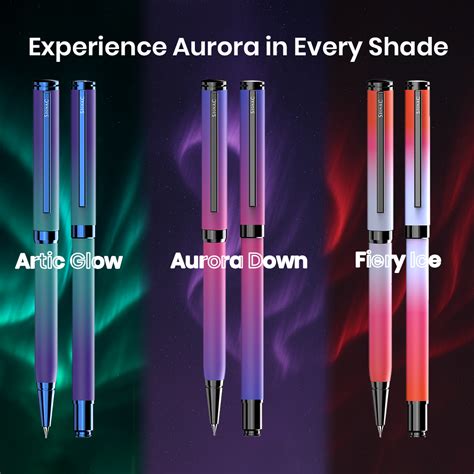 Northern Light Series Dual Shade Premium Metallic Roller & Ball Pen Se ...