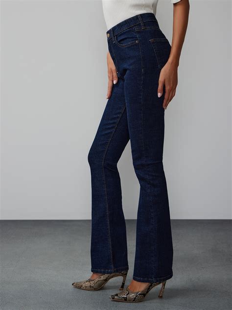 Petite Essential High-Waisted Bootcut Jeans - Dark Wash | New York ...