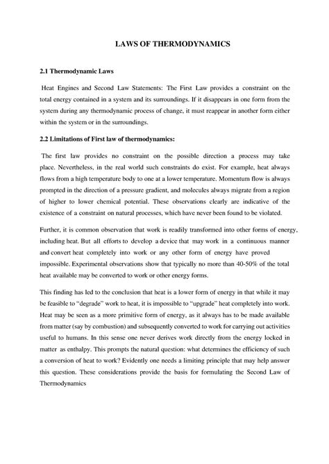 LAWS OF Thermodynamics Notes - LAWS OF THERMODYNAMICS 2 Thermodynamic ...