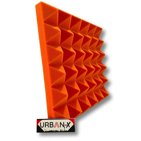 URBAN-X Pyramid Soundproofing Studio Acoustic Foam 1'x1' - 2 Inches 50D ...