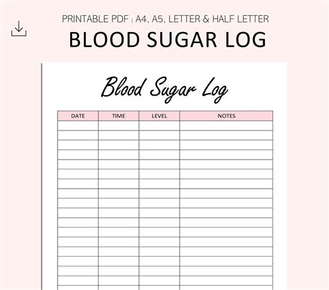 Blood Sugar Levels Monitoring Chart at Christian Brown blog