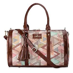 Buy THE CLOWNFISH Lorna Printed Handicraft Fabric & Faux Leather ...