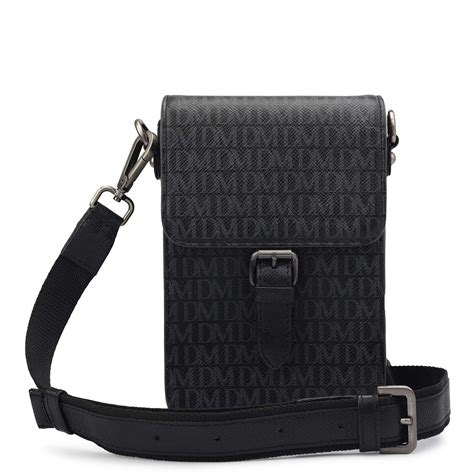 Monogram Leather Men Sling - Black – Da Milano
