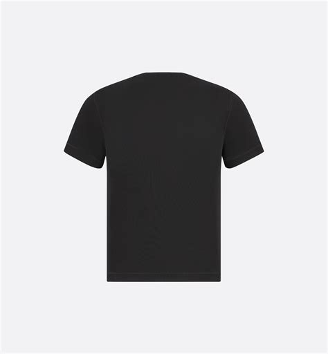 Short-Sleeved Sweater Black Ribbed Silk Knit | DIOR