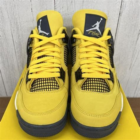 Air Jordan 4 Retro Lightning Tour Yellow All pairs... - Depop
