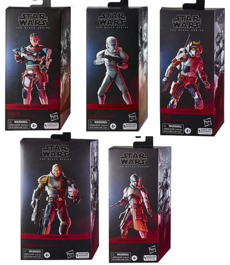 Star Wars Black Series 6 Inch Exclusive Bad Batch Action Figure - Set of 5