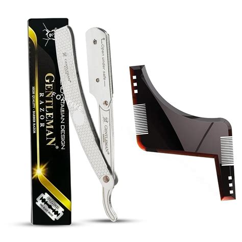 Fortive Gentleman Barber Folding Face Razor for Men - Stainless Steel ...