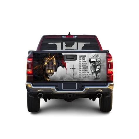 Buy Lion King Jesus is My God Car Decal Christ Truck Tailgate Decal ...