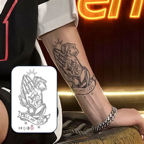 1 Kit Revolutionary Technology Tattoos, Semi-Permanent Tattoos, Praying ...