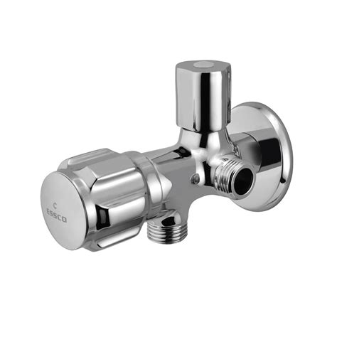 Essco Delux 2-Way Angle Valve with Wall Flange DLX-CHR-526AFKN