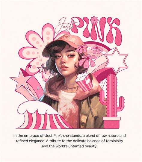 Pink Girl 2D Element T-Shirt Design Template in 2024 | T shirt design ...