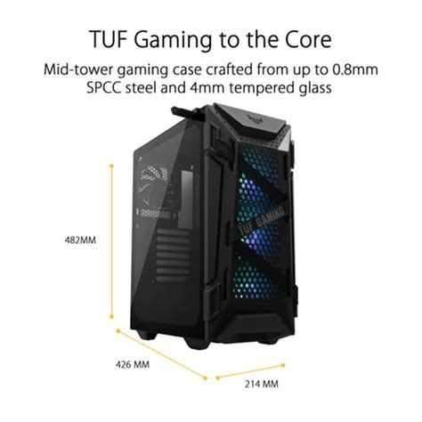 ASUS TUF Gaming GT301 | ATX- Mid Tower Cabinet (Black)