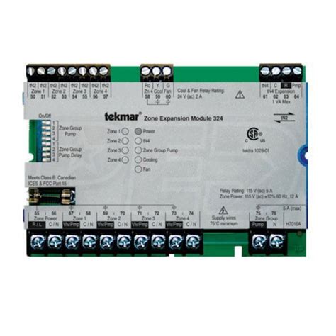 Tekmar 324 - Zone Expansion Module - tN2/tN4 Compatible - Four Zones ...