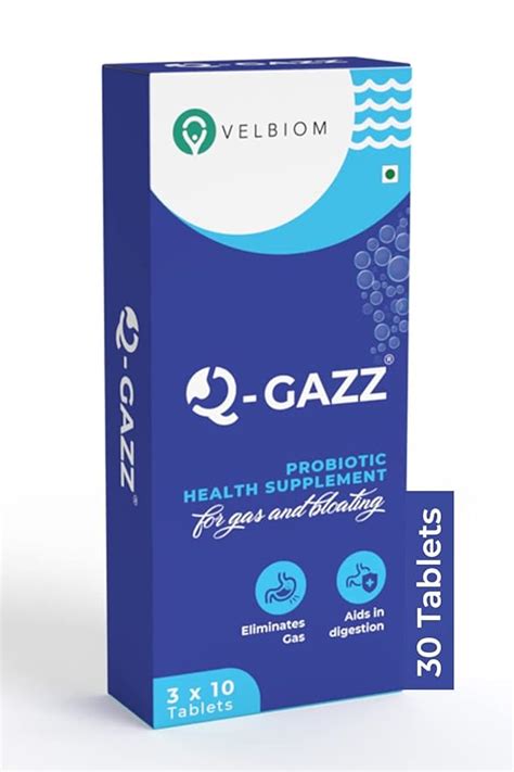 Buy Velbiom Q-gazz | Helps in Gas, Bloating & Indigestion | Clinically ...