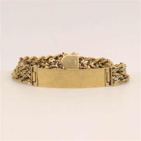 10kt Gold Name Plate Bracelet | Property Room