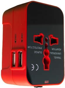 Jihaan Travel Plug Adapter with 2 USB Port and AC Socket,All in One ...