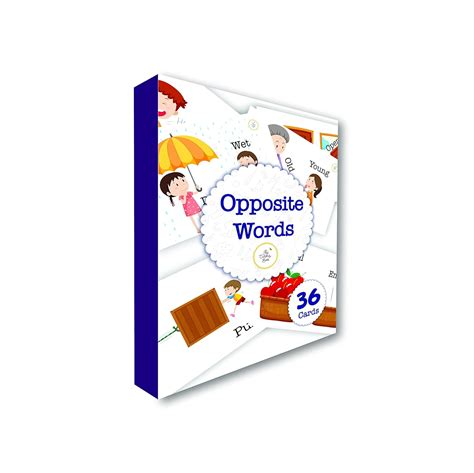Buy The Curious Bees Opposite Words Flash Cards, Set of 36 Laminated ...