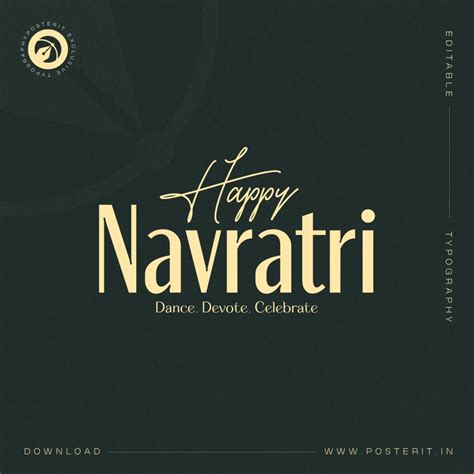 Posterit - Navratri Typography PSD