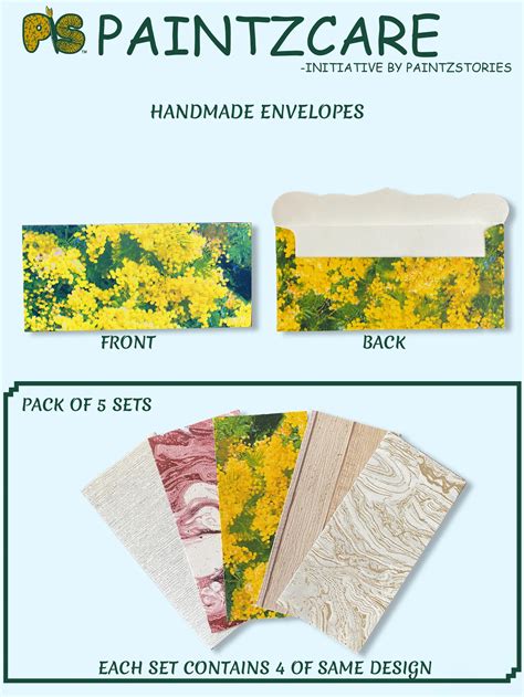 'PaintzCare - Handmade Envelopes (Set of 5) – PaintzStories