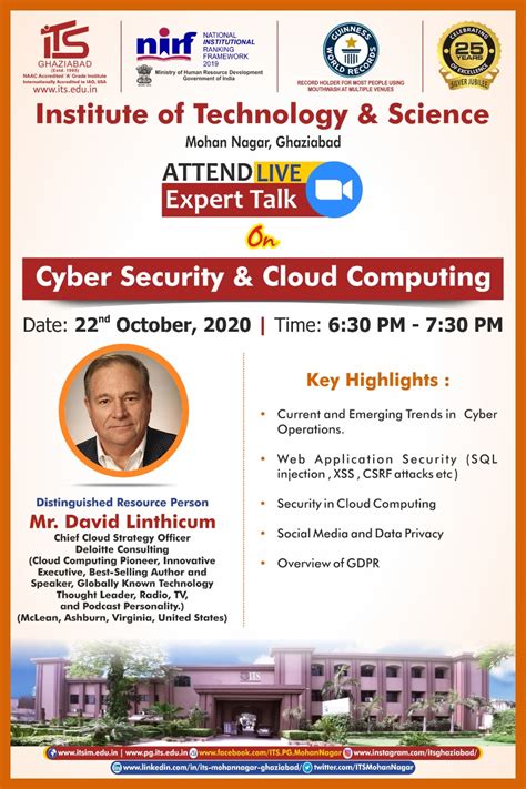 "Cyber Security & Cloud Computing "on 22nd October 2020 " | ITS-IM
