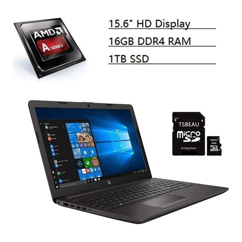 HP 255 G7 15.6" HD Display Laptop, AMD A4-9125 Dual-core Processor ...