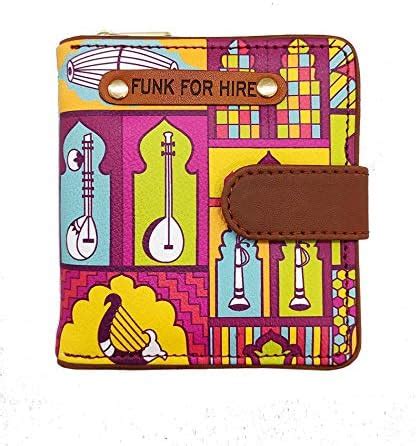 Funk For Hire Women Printed Petrol Blue Leatherette Wallet : Amazon.in ...