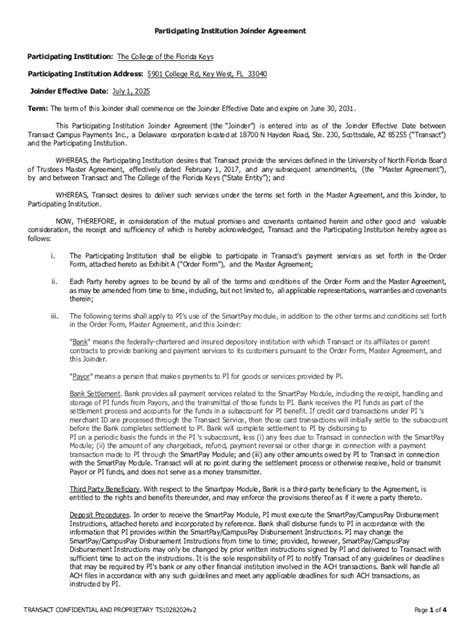 Fillable Online Participating Institution Joinder Agreement Between ...