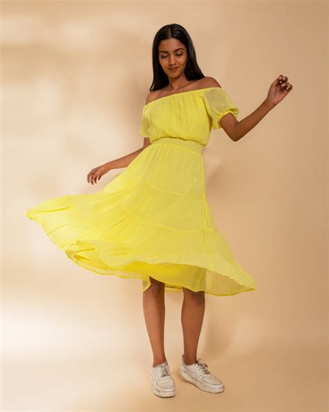 Yellow Midi Dress