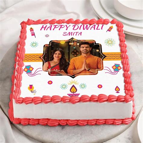 Diwali Gifts :: Diwali Vanilla Photo Cakes