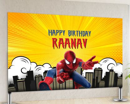 Spiderman Customized Theme Backdrop – Party Supplies India