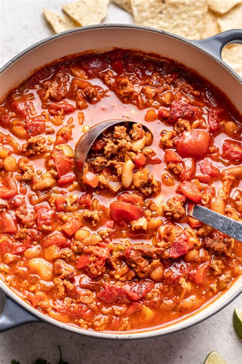 30-Minute Ground Chicken Chili with Beans - Life is but a Dish