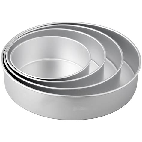 Wilton Performance Pans Round Aluminum Cake Pans Set, 4-Piece, 3 in ...