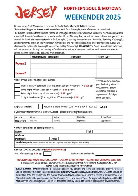 Jersey C I Soul Weekender Merton Hotel - 06-Nov-2025 - St Saviour