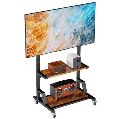 Amazon.com: AENTGIU Rolling Tv Stand: Mobile TV Stand for 32" to 75 ...